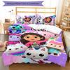 3pcs Gaby's Bubble House4 Cover Set - Personalized Name, HD Printed Bedding with 1 Cover and 2 Pillowcases - Perfect for Home Decor, Easy Care