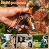2 Way Hose Splitter Heavy Duty Metal Y Garden Hose Splitter with Shutoff Valves Outdoor Faucet Adapter 3/4 Inch GHT Water Hose C