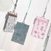 Portable Leather Id Badge Card Holder For Case Ipper Coin Pocket Purse Office Work With Neck Lanyard less