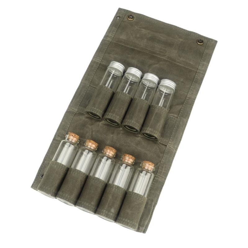 Portable Spice Bag Canvas Seasoning Storage Bag Organizer Seasoning Bottle Holder For Outdoor