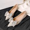 Остроносые повседневные туфли на плоской подошве женские весенне-осенние универсальные 2025 весенние новые модели вечерние фея нежные туфли-лодочки большого размера