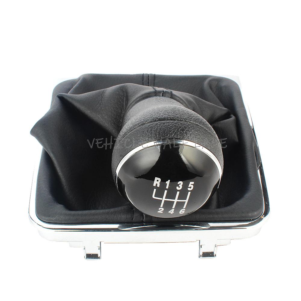 For VW Passat B7 2011 2012 2013 2014 2015 Car-Styling 5 / 6 Speed Gear Stick Lever Shift Knob With PU Leather Boot