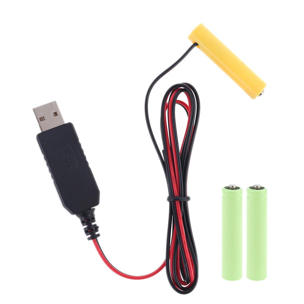 Универсальный éliminateur de piles LR03 AAA, кабель питания от USB, заменяет батарейку AAA для радио, электрической игрушки, часов, светодиодной ленты