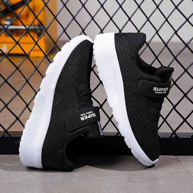 Дышащие Нескользящие Кроссовки для Бега для Мальчиков с Двойным Сетчатым Верхом - Легкие Спортивные Кроссовки для Детей Среднего и Старшего Возраста