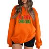 Women's Casual Fashion Christmas Print Long Sleeve O-Neck Sweatshirts Pullover Top
