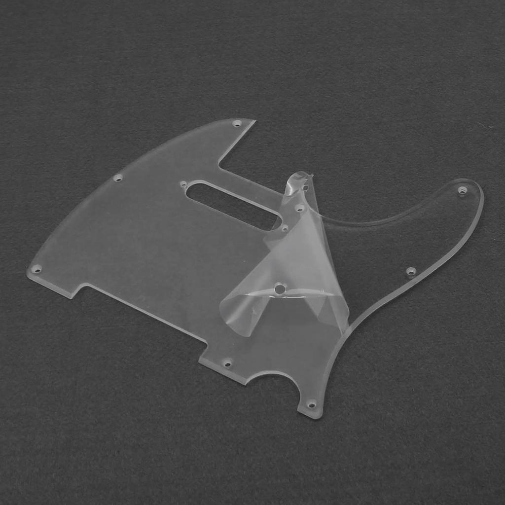 FLEOR 8-Hole Telecaster Pickguard (with Screws) - USA/MX Standard Telecaster Pickguard Replacement, 1-Ply Clear