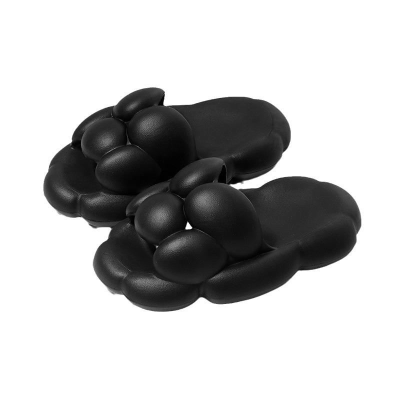 Крутые тапочки женские летние толстая подошва ЭВА ощущение наступания на дерьмо высокие эластичные шарики пара носит модные тапочки интернет-знаменитости мужские