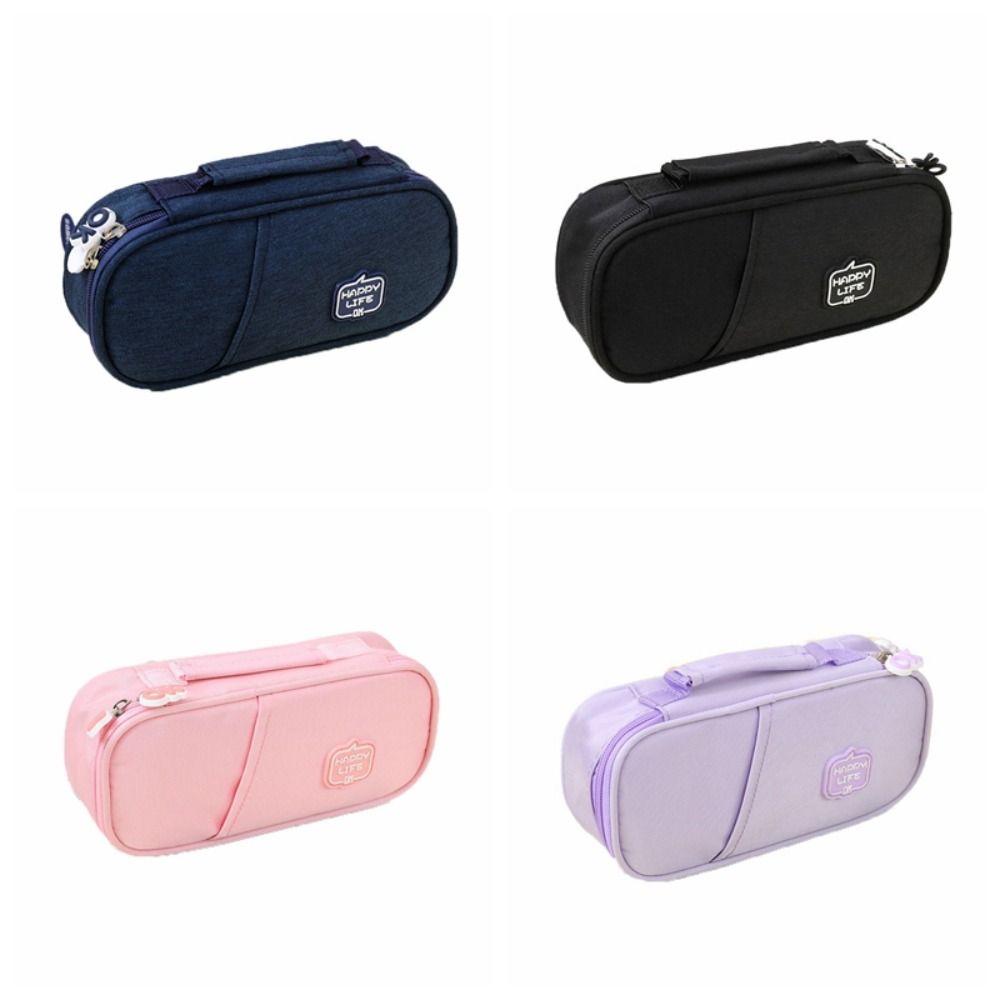 Pen Slot Students Pen Bag Large Capacity Stationery Storage Pouch Simple Pencil Cases  Office