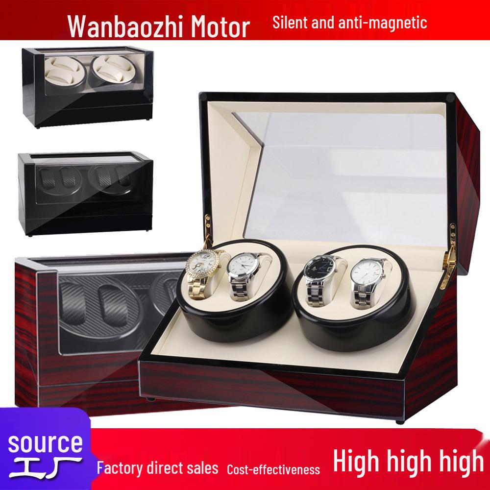 Electric Rotating Wooden Watch Winder Box