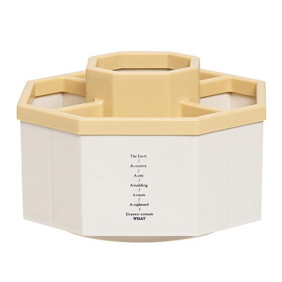 Изысканный пластиковый держатель для карандашей большой емкости, вращающийся на 360 градусов настольный органайзер для школы