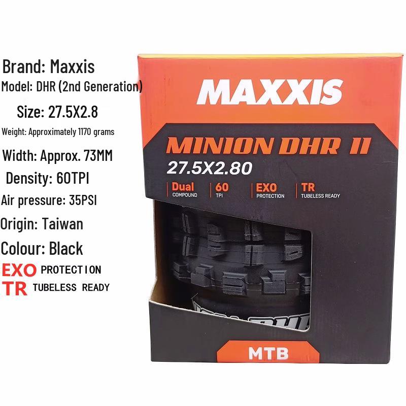 MAXXIS Minion DHR II 27.5/29 Бескамерная Складная Покрышка для DH с Защитой от Проколов и Крупными Шипами
