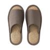 MUJI Малайская трава Открытая Однотонная Лен Подходит для размеров 82103403 Тапочки, Передняя часть, Маленький, Плетение, Серый, 22-23,5 см,