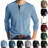 Men's Autumn Botton Collar Long Sleeve Solid Color Men's Shirts Men's Tops
