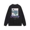 Unisex Oversized Cotton Crewneck Sweatshirt With Letter Dice Print Fall Youth Streetwear