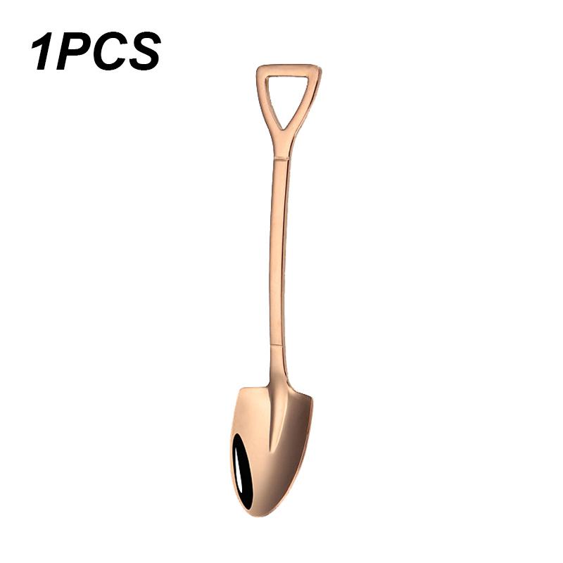 Набор столовых приборов из 4 кофейных ложек из нержавеющей стали в стиле ретро, железная лопатка, ложка для мороженого, креативная ложка, чайная ложка, модная посуда
