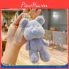 Candy Colored Delightful Plush Bear Keychain Cute Cartoon Pendant For Stylish Girls