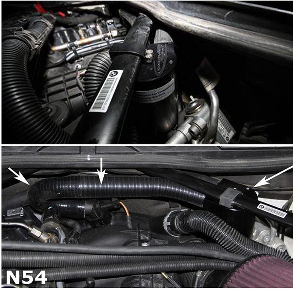 Алюминиевый резервуар для сбора масла с силиконовым шлангом радиатора для BMW N54 335i 135i E90 E92 E82 2006-2010 черный