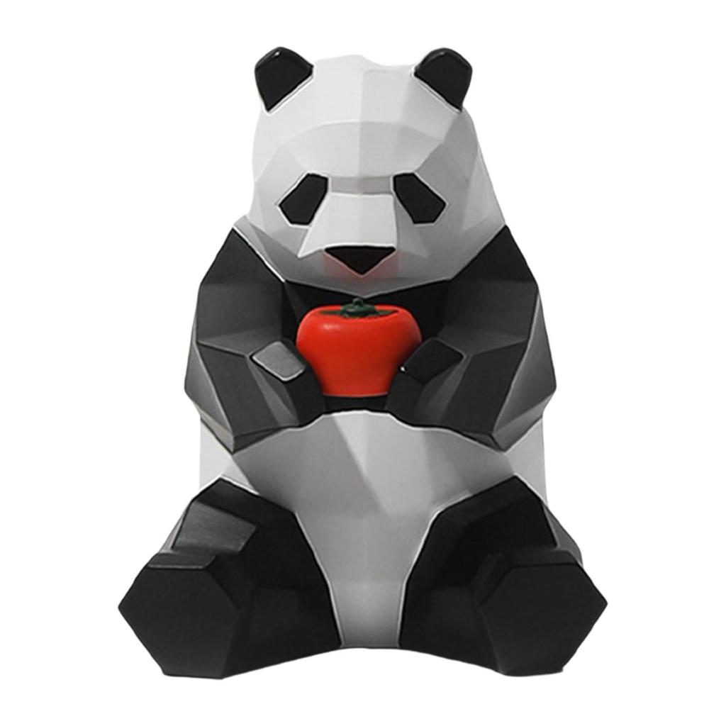 Panda Figurine Table Decoration Adorable Centerpiece Cute Panda Statue Animal Sculpture for Bookshelf Home Bedroom TV Cabinet