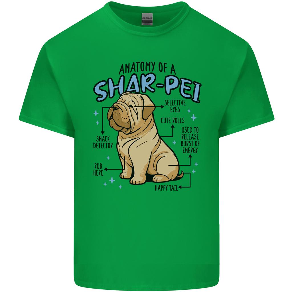 Shar Pei Anatomy Funny Dog Unisexs Light Cotton TShirt