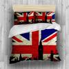 Simple British British Expired Three-Piece Digital Printing Quilt Cover Bedding Home Textiles