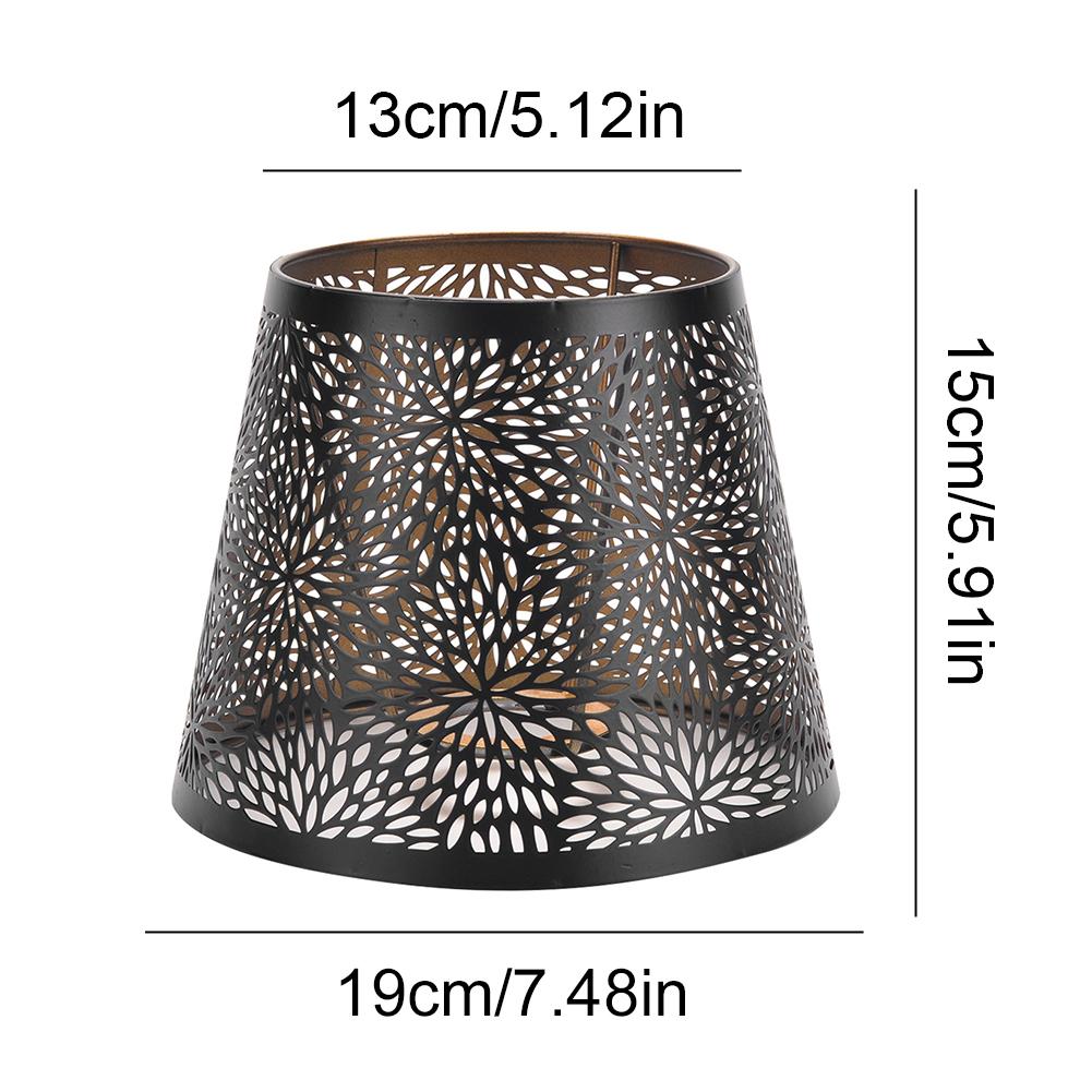 E27 Universal Metal Lampshade Floral Print Creative Iron Lampshade Good Heat Dissipation for Table Lamp Bedroom Bedside Light
