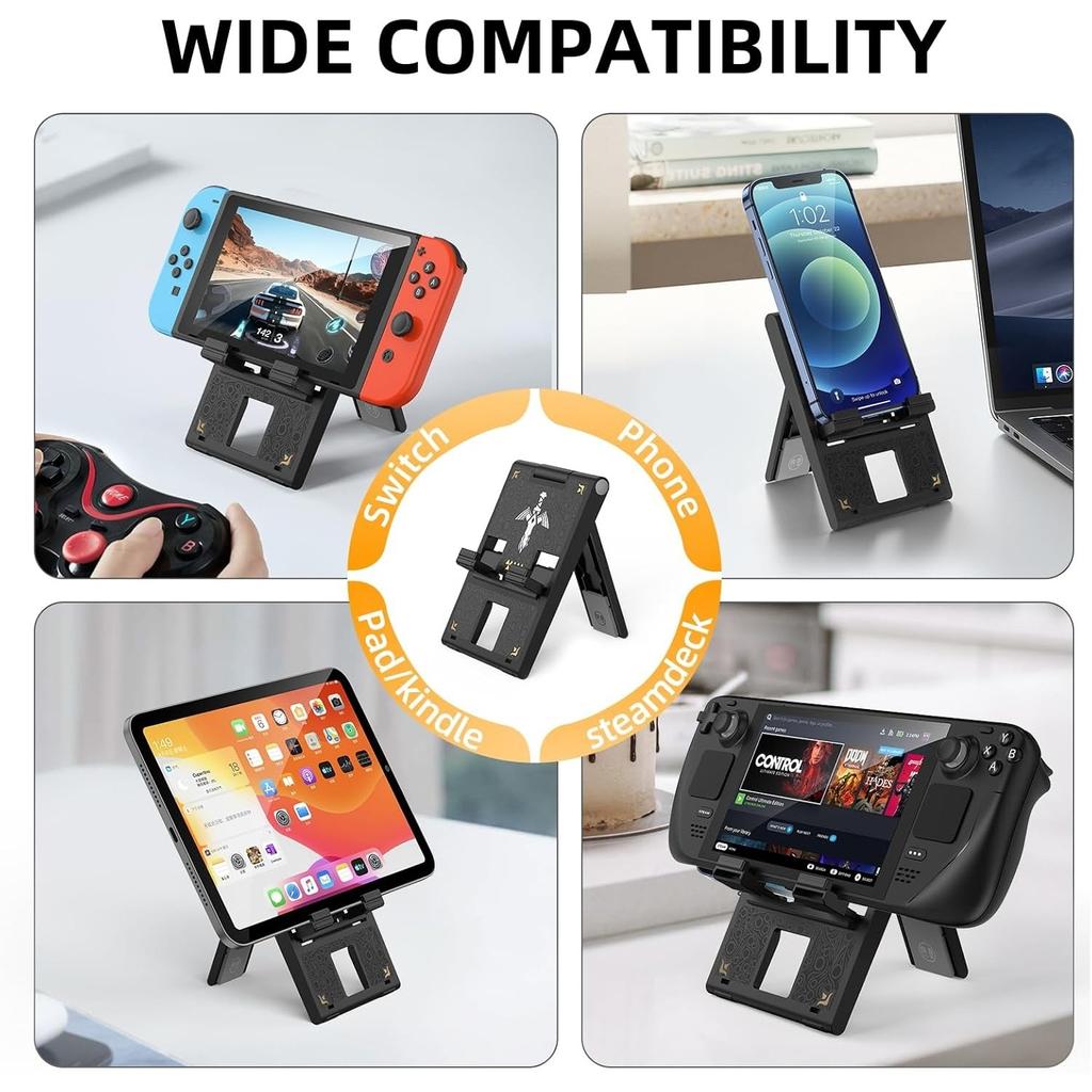 Подставка Switch, складная игровая подставка для консоли Switch, регулируемый держатель в стиле Zelda для Nintendo Switch/OLED/Lite/Steam Deck/Ipad/Smartphone/Kindle