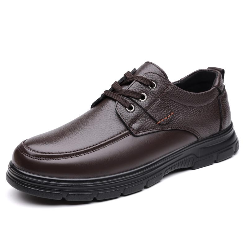 Fashion Leather Mens Oxfords Shoes Casual Wedding Dress Footwear 2025 New Men Walking Shoes Soft Flats Lace-up Formal Business Shoes