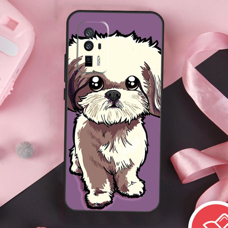 Мультяшный чехол для собаки Ши-тцу для Xiaomi 13 14 Ultra 11T 12T 13T Pro 12 Lite POCO X6 Pro F5 M6 X5 X3 F3 M5s F6