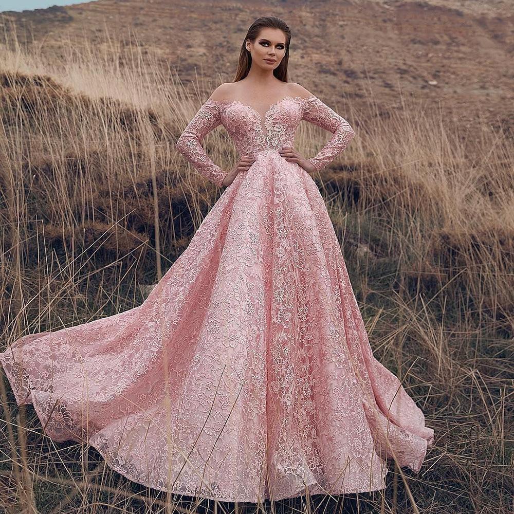 Women's Pengpeng Dress New Bridal Off The Shoulder Wedding Dress Sexy Large Swing Tug Evening Dress