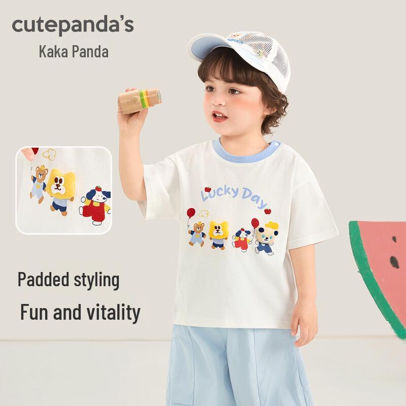 Kaka Panda Unisex Baby Short Sleeve T-Shirt