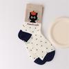 Милые забавные кошачьи носки средней длины Мягкие теплые утолщенные носки Дышащие носки для сна Домашние носки Носки в горошек Подарки для девочек