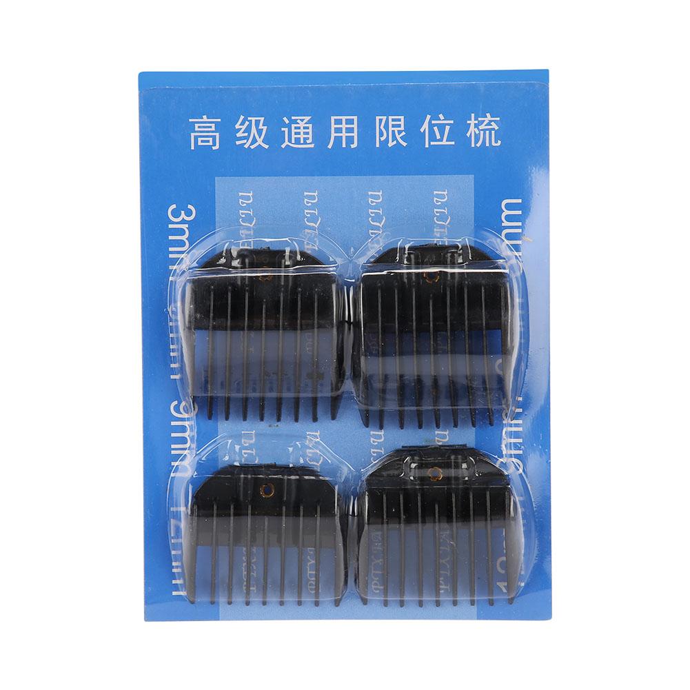 4шт. Набор направляющих гребней, черная машинка для стрижки, запасные части, аксессуары для стрижки