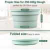 With Lid Silicone Pizza Dough Box ,Foldable Non-Stick Bread Fermentation Basket Stackable Multipurpose