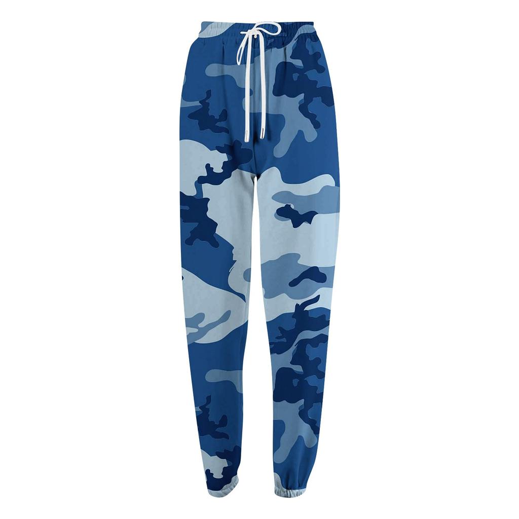 Ladies Casual Fashion Print Casual Pants Sweatshirt Trousers
