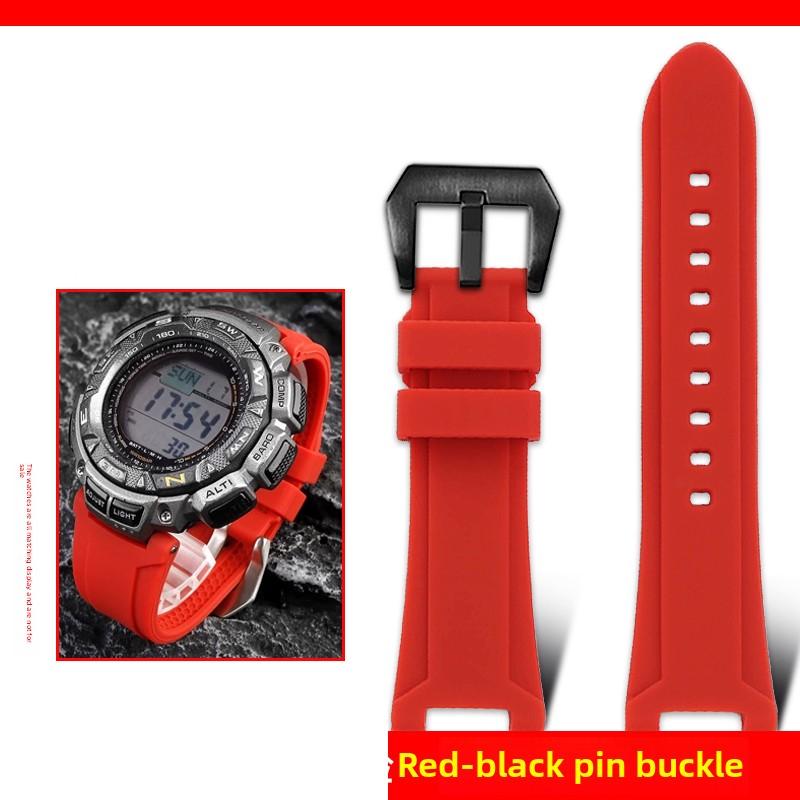 Легкий титановый ремешок Для часов Casio Protrek PRG-240 PRG-130Y PRW-1500 Металлический браслет с вогнутым креплением мужской Силиконовая резиновая лента
