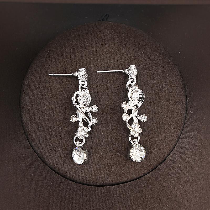 Корейская свадебная корона, головной убор из трех частей, аксессуары для волос на день рождения к свадебному платью, свадебные аксессуары, ожерелье, серьги