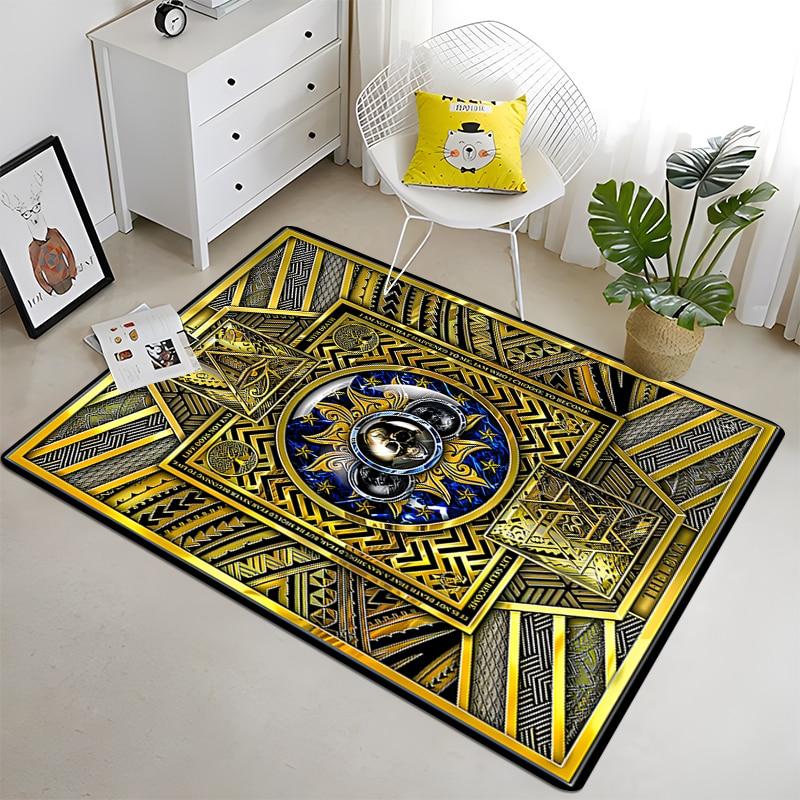 Freemason Masonic Illuminati  Printed Pattern Rug Baby Play Mat Living Room Carpet Decoration Fitness Pet Carpet Tapestry
