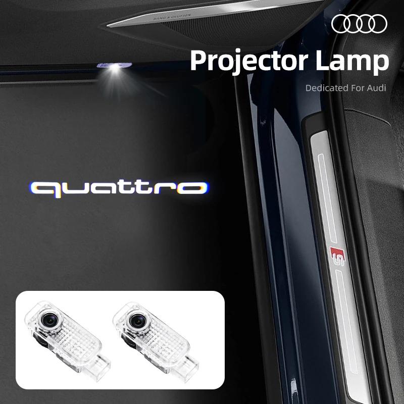 2026 Hot 2Pcs/Set Car Door Welcome Light Led Emblems Projector Lamp For AN1 A4 A3 A5 A6 A7 A8 Q3 Q5 Q7 Q8 B5 B6 B7 B8 B9 Q7 8P 8V 8L