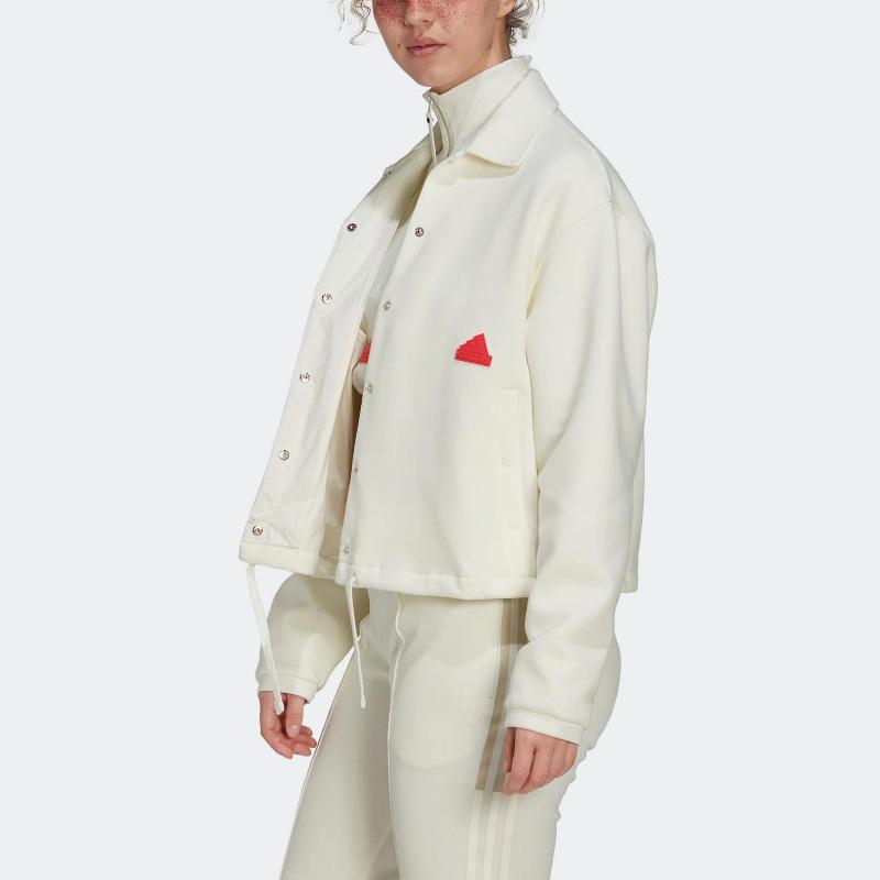adidas Женская повседневная куртка Off-White на пуговицах HP1586