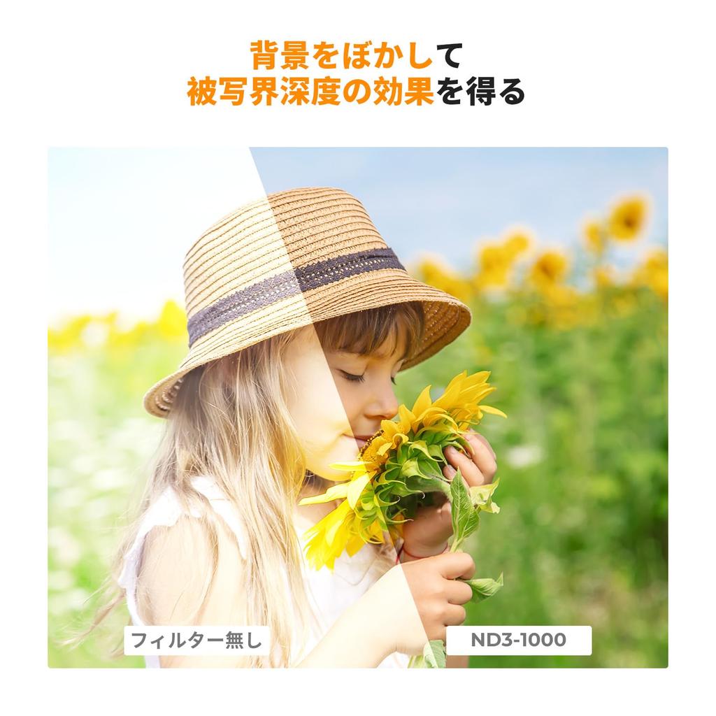 Concept 58mm Variable ND Filter Neutral Density Filter Stepless Adjustment Nano Coating Water and Oil Repellent Series Direct K&F ND3-ND1000 360°