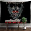 Skull Rune Art Tapestry Wall Hanging Psychedelic Witchcraft Tapiz Tarot Demon Polyester Background Cloth Decor