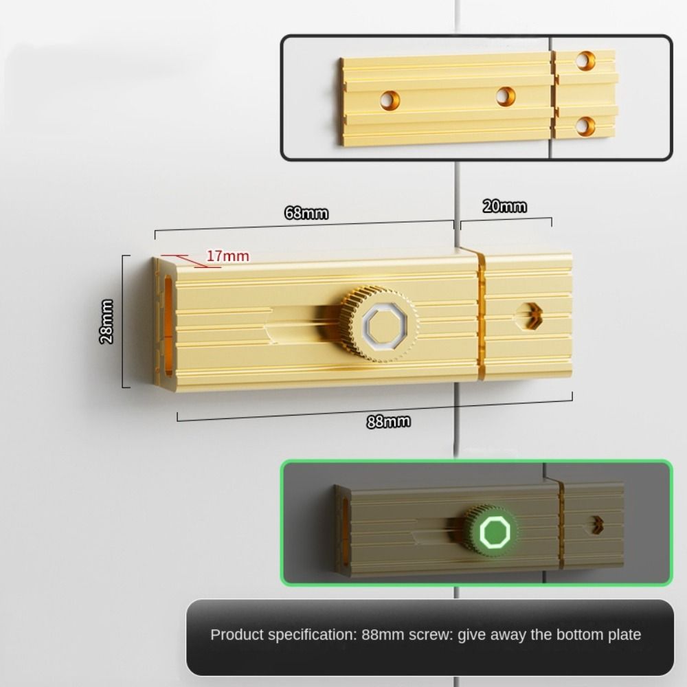 Hardware Luminous Door Buckle Alloy Sliding Door Lock New Door Latch Cabinet