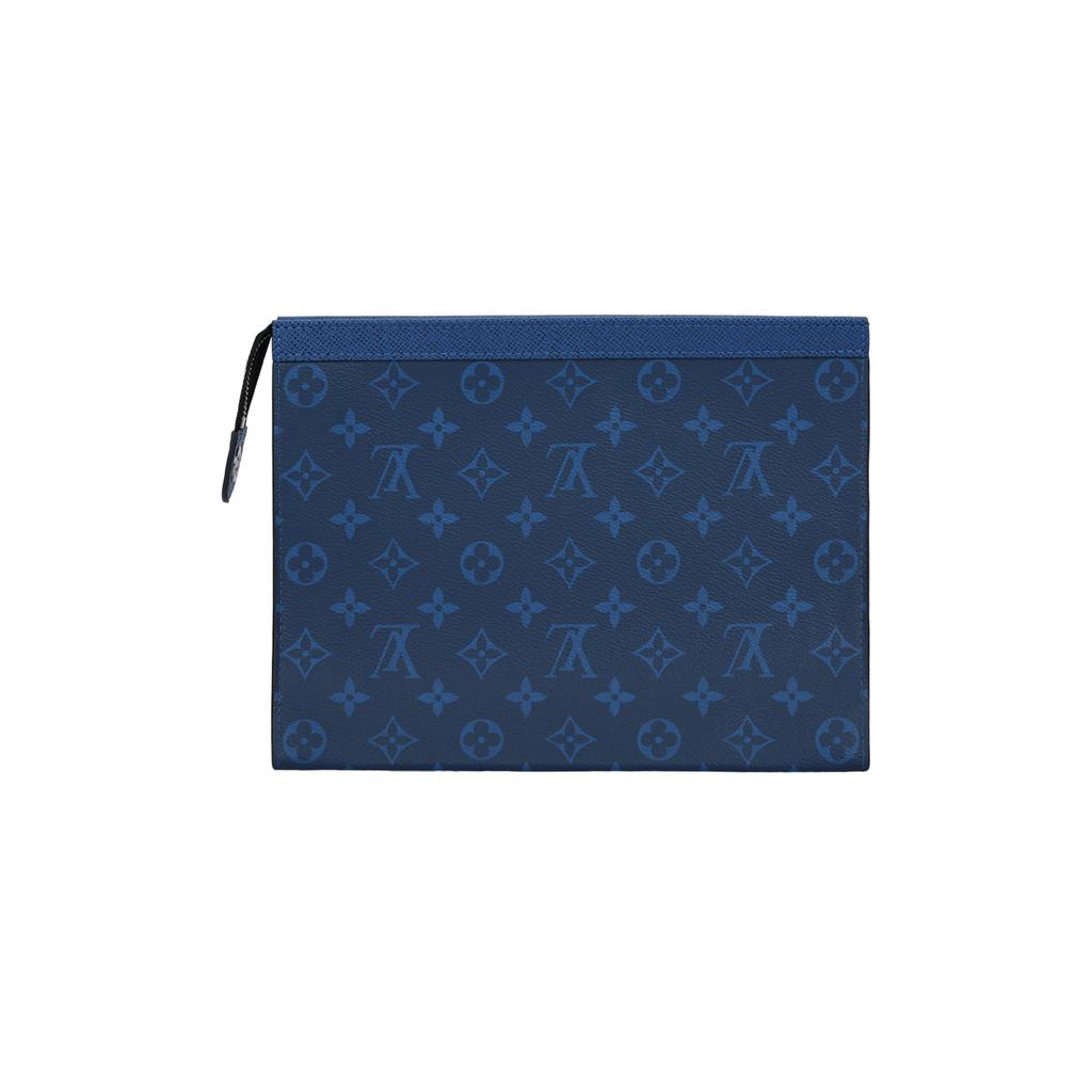Louis Vuitton Дорожная косметичка Classic Monogram Портативная на молнии Сумка для туалетных принадлежностей Средняя Мужская косметичка Синий M30423