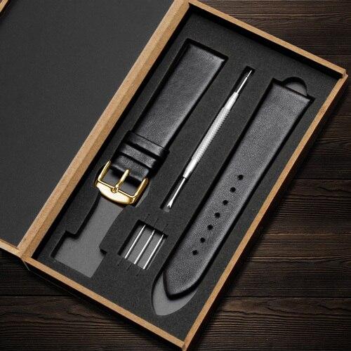 12 14 15 16 17 18 19 20 21 22 мм ремешок для часов из натуральной кожи черный коричневый ультратонкий мягкий гладкий зернистый аксессуар для мужчин и женщин