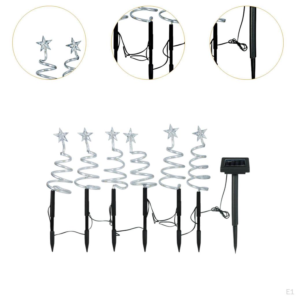 Солнечные рождественские огни для дорожек, ландшафтная новинка, наружное светодиодное рождественское освещение с колышком для