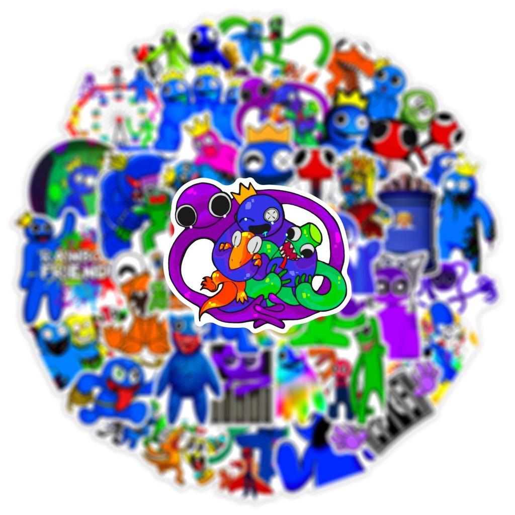 Красочные наклейки Roblox Rainbow Friends Водонепроницаемые Многоразовые Для багажа и многого другого!