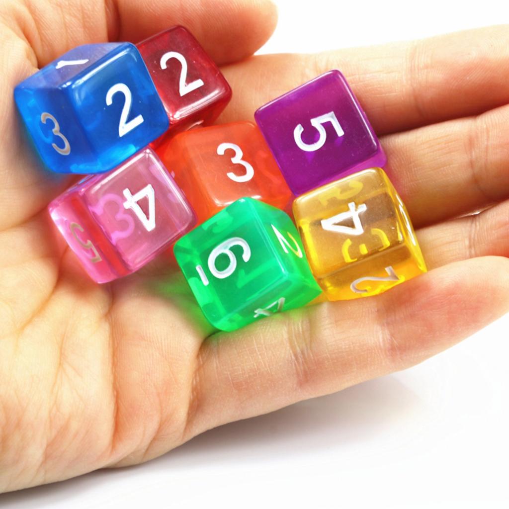 10 шт. D6 Кубики Многогранные Цифровые 1-6 Кубиков для Вечеринки Клуба Развлечений Настольная Игра