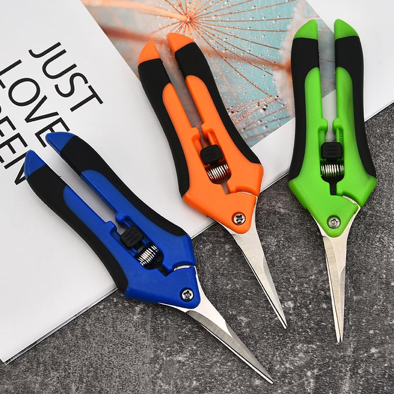 1pcs Gardening Scissors Stainless Steel Garden Branch Pruning for Tree Shears Fruit Picking Scissor Weed Potted Flower Pruners