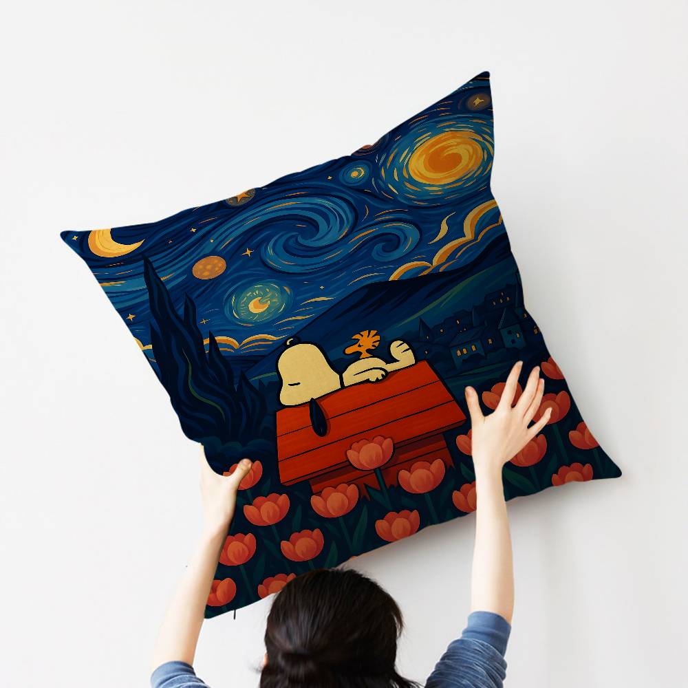 Cartoon DogSSnoopysS Pillow Gift Home Office Decoration Bedroom Sofa Car Cushion Cover case x