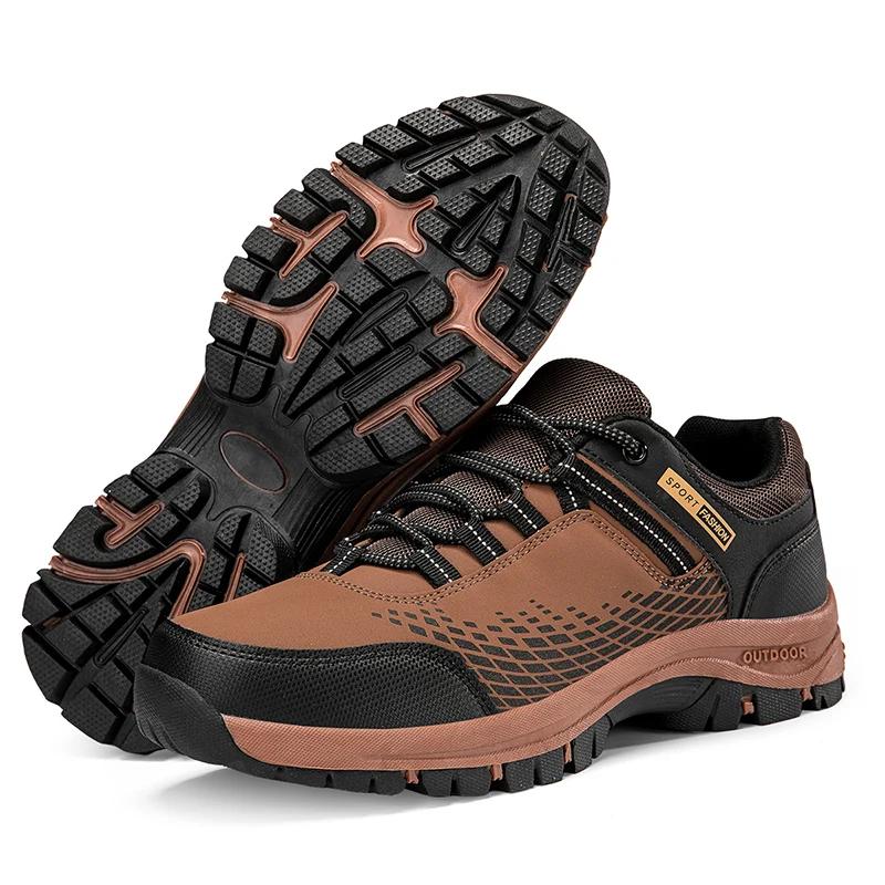 Мужская обувь, удобные повседневные ботинки на плоской подошве, универсальная спортивная обувь для активного отдыха, новые высококачественные и модные походные ботинки на одну ногу